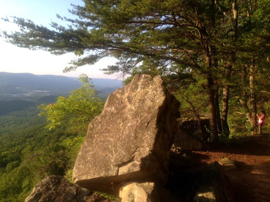 top view of big daddy loop best hike in Chattanooga