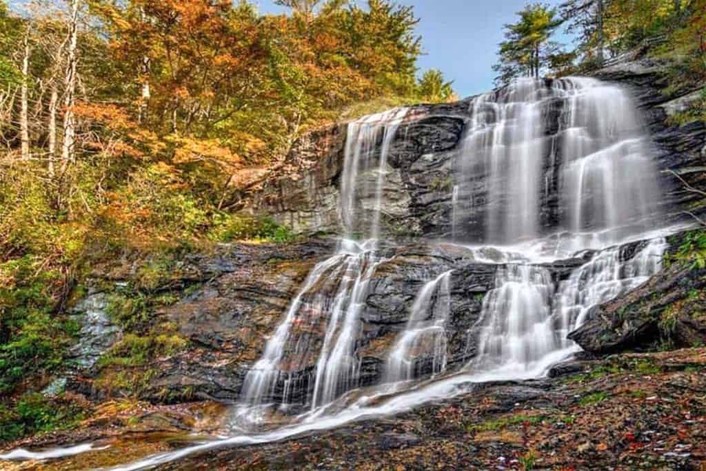 waterfall view from the best hike of Glen Falls