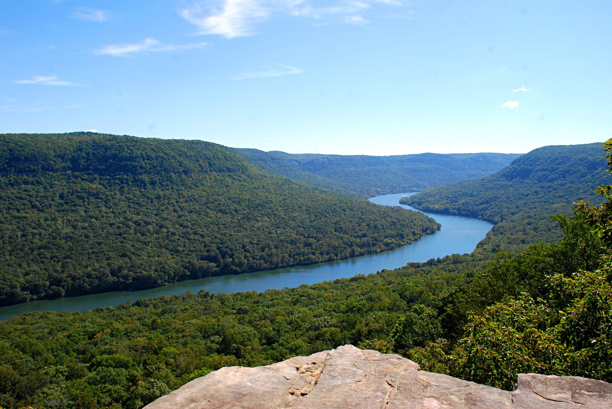 View of the mountains from an overlook at Prentice Cooper State Park during a fun outdoor activity.